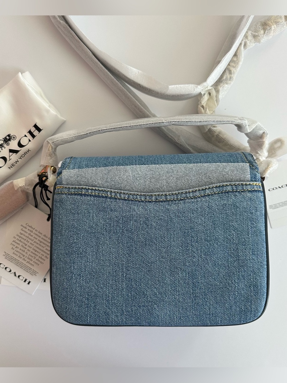 Authentic COACH Cassie 19 Crossbody in Indigo Denim CR662 | NWT - Picture 8 of 16